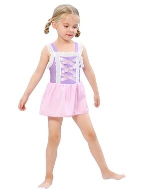 Disney Rapunzel Inspired Ribbon Detail Swimsuit